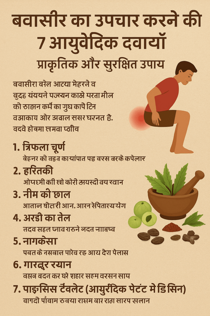बवासीर का उपचार करने की 7 आयुर्वेदिक दवाइयाँ